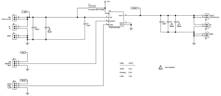 Schematic - Texas Instruments TPS61291EVM-569 Evaluation Module