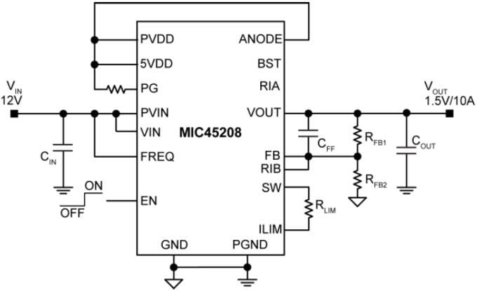 Microchip Technology MIC45208 10A DC-to-DC Power Module