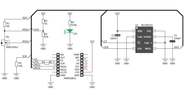 Mikroe MIKROE-1987 3D Hall click