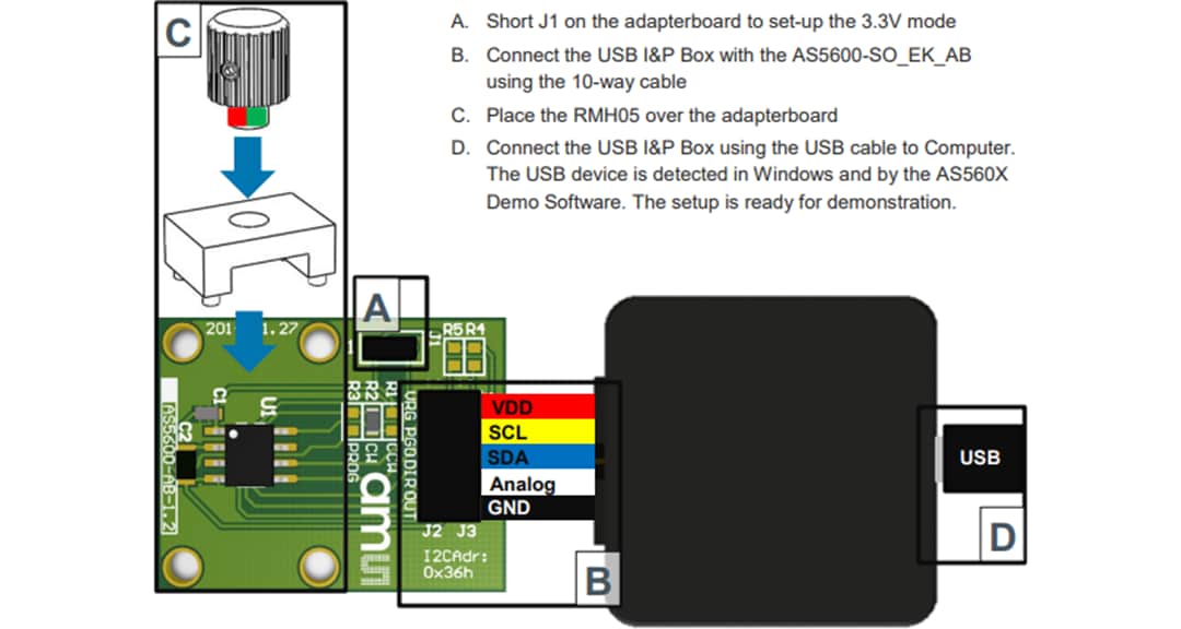 ams OSRAM AS5600-SOEKST Evaluation Kit