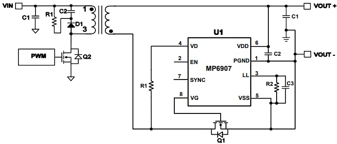 Monolithic Power Systems (MPS) MP6907 Synchronous Switching Controllers