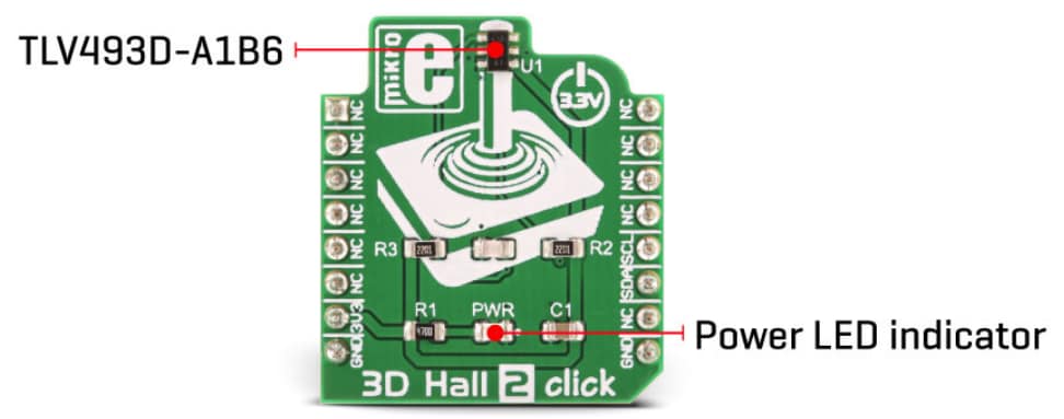 Block Diagram - Mikroe MIKROE-3190 3D Hall 2 Click