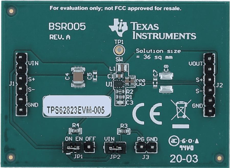 Mechanical Drawing - Texas Instruments TPS62823EVM-005 Converter Evaluation Module (EVM)