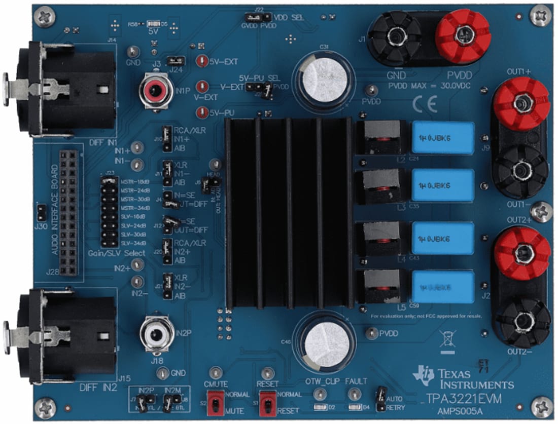 Mechanical Drawing - Texas Instruments TPA3221EVM HD-Audio Evaluation Module (EVM)