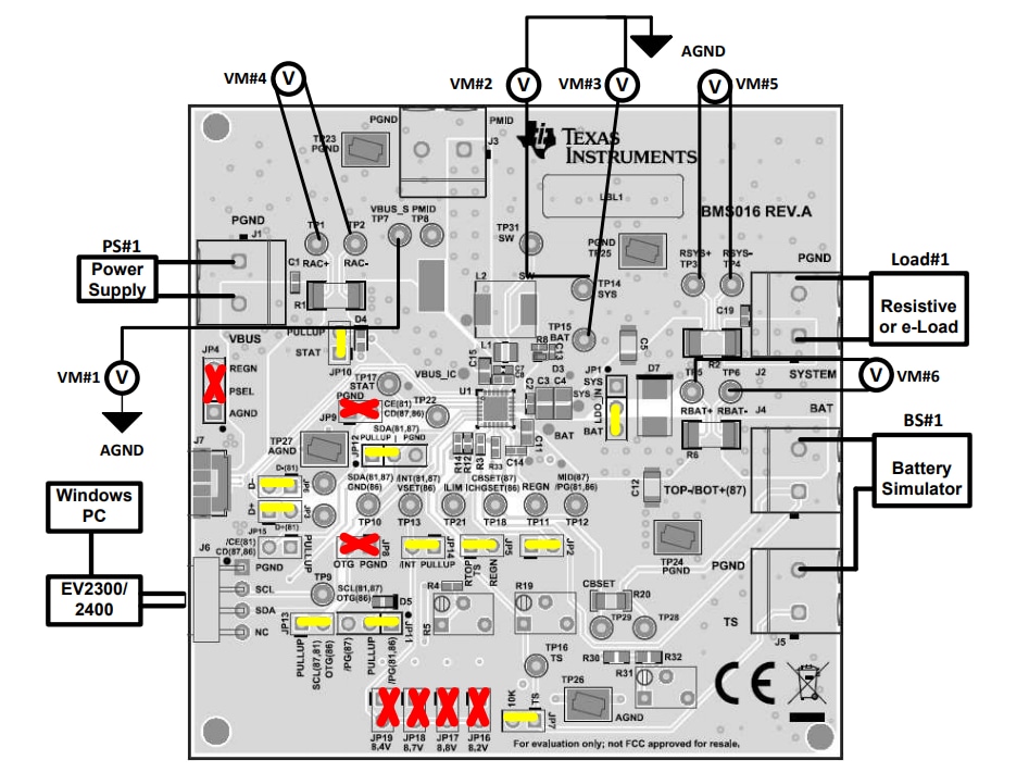 Schematic - Texas Instruments bq25883EVM Evaluation Module