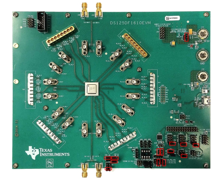 Location Circuit - Texas Instruments DS125DF1610EVM Evaluation Module