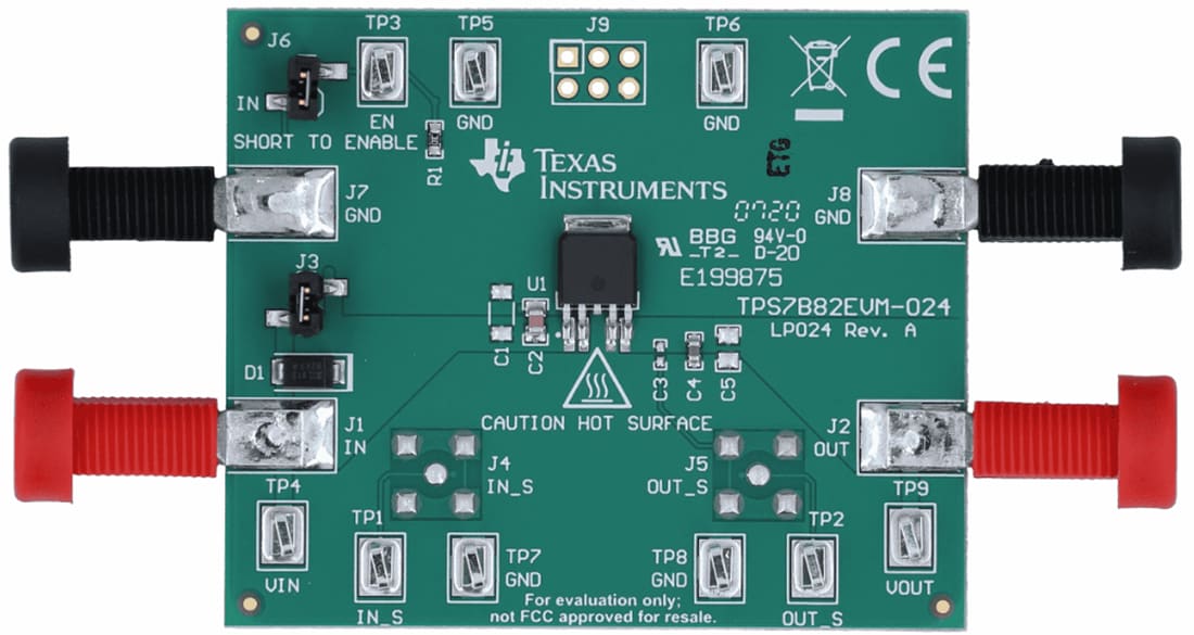 Mechanical Drawing - Texas Instruments TPS7B82EVM-024 Regulator Evaluation Module (EVM)