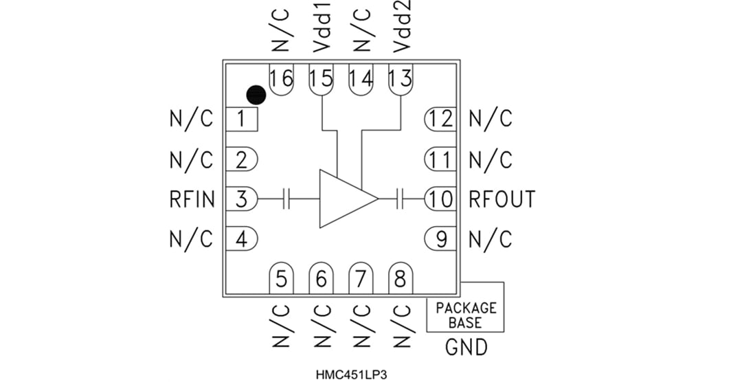 Block Diagram - Analog Devices Inc. HMC451 GaAs pHEMT MMIC Amplifiers