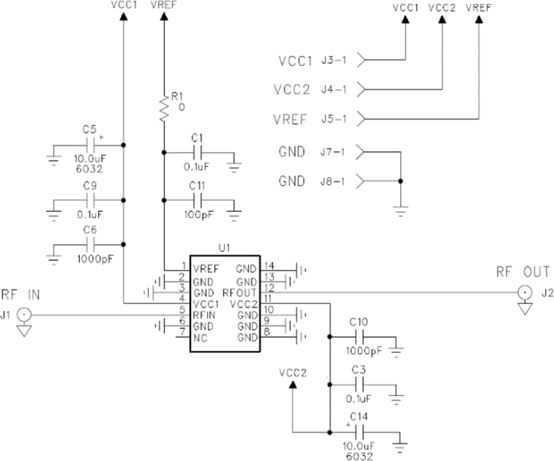 Schematic - Qorvo QPA9418EVB-01 Evaluation Board