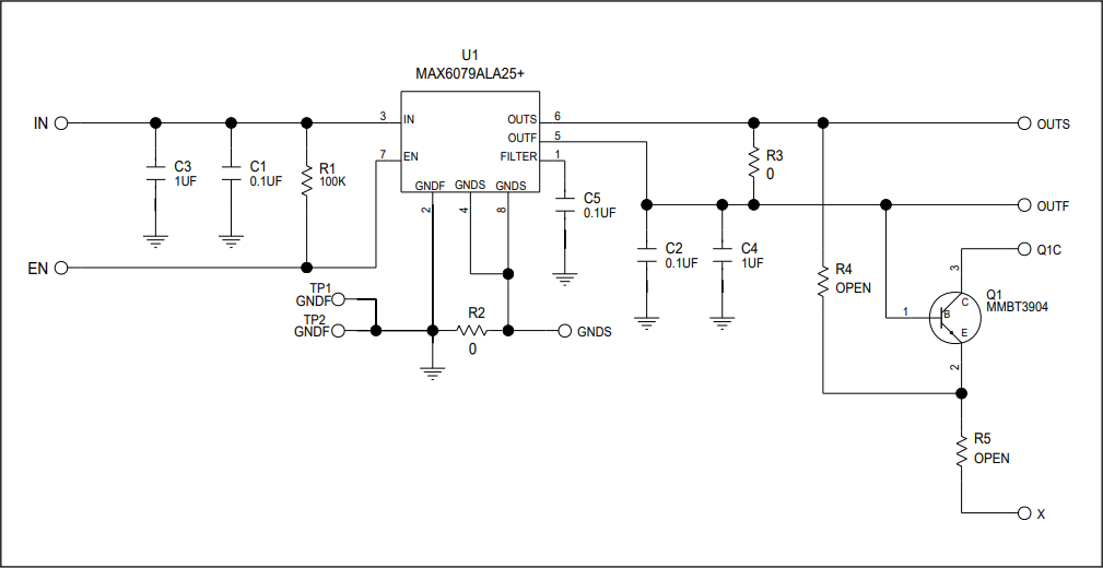 Schematic - Analog Devices / Maxim Integrated MAX6079 Evaluation Kit
