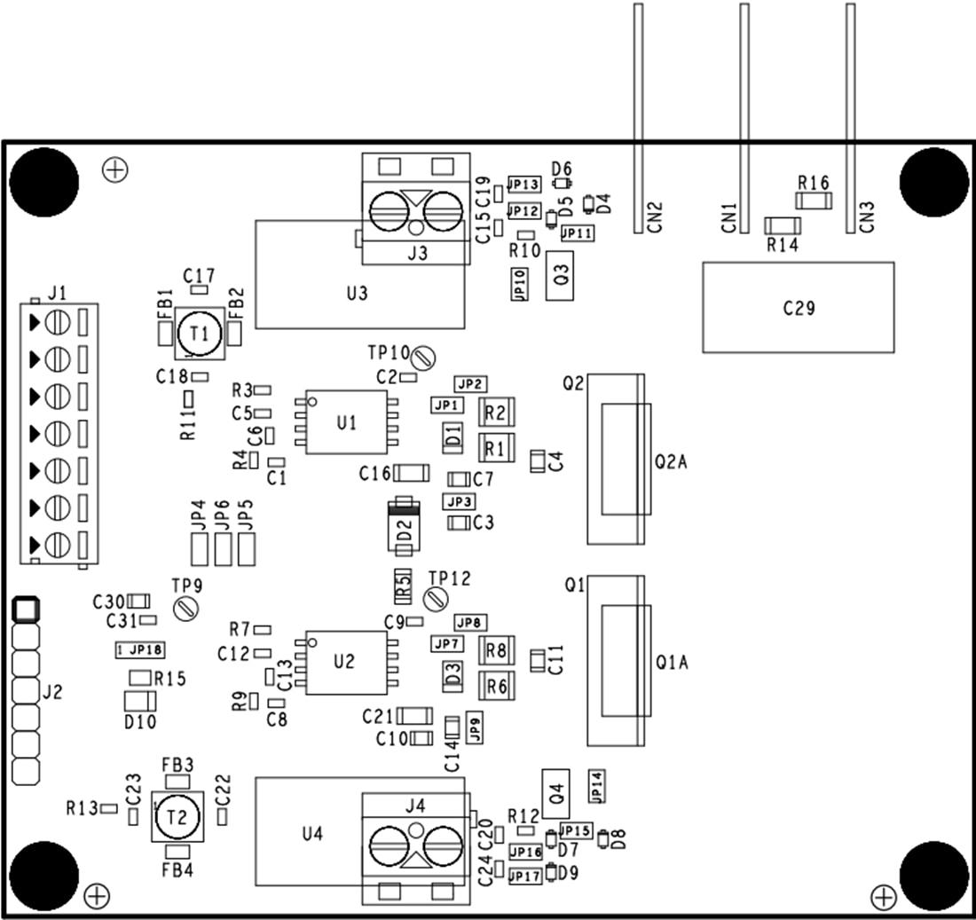 Mechanical Drawing - STMicroelectronics EVALSTGAP2HSM Gate Driver Demonstration Board