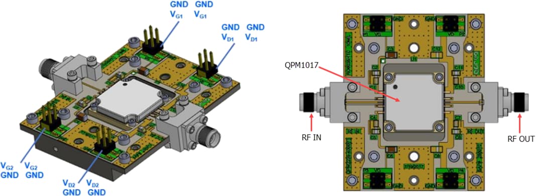 Mechanical Drawing - Qorvo QPM1017EVB1 Evaluation Board