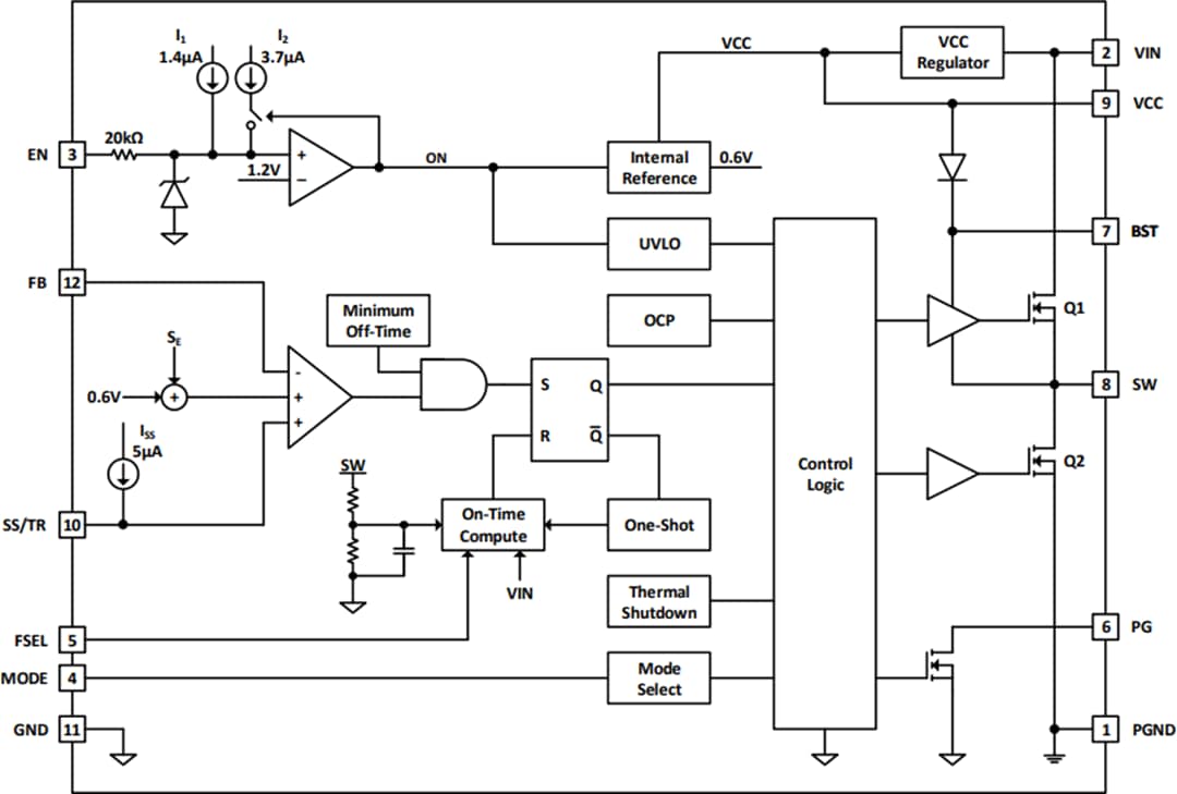 Block Diagram - Diodes Incorporated AP62600 Synchronous Buck Converter