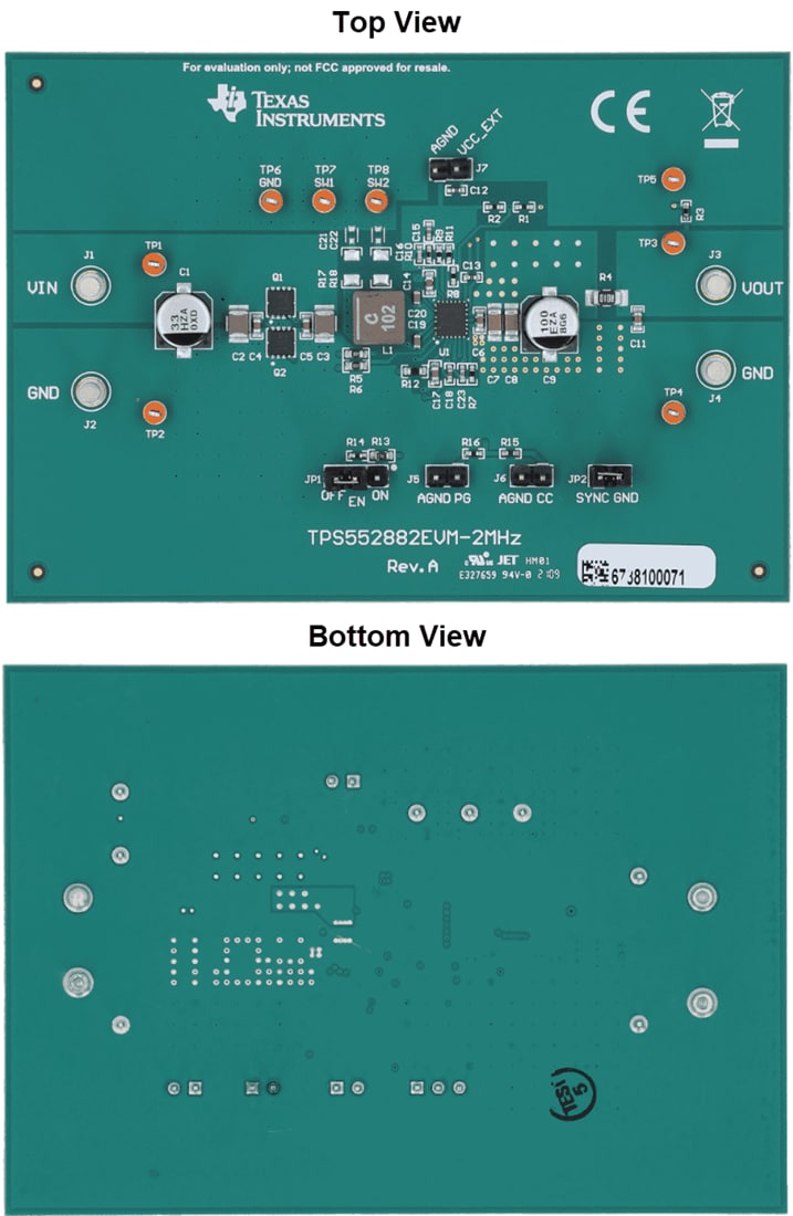 Mechanical Drawing - Texas Instruments TPS552882EVM-2MHZ Converter Evaluation Module