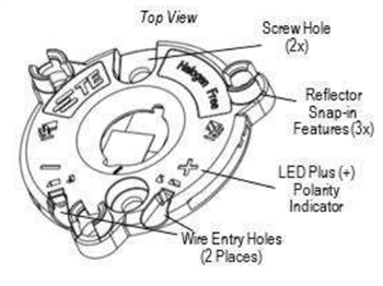 Mechanical Drawing - TE Connectivity LUMAWISE ZxL LED Holders