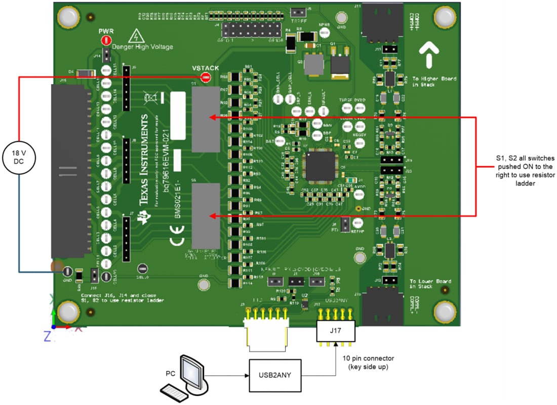 Mechanical Drawing - Texas Instruments bq75614EVM-021 Monitor Evaluation Module (EVM)