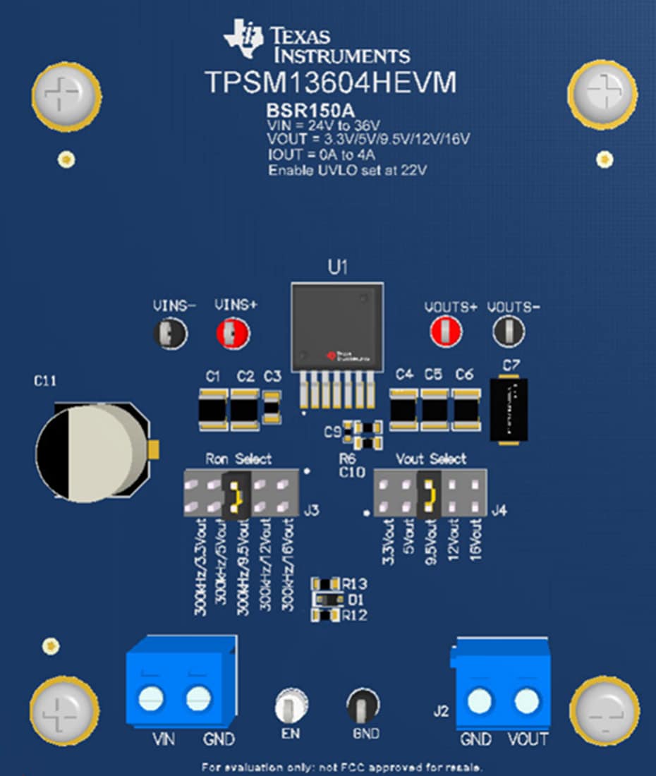 Mechanical Drawing - Texas Instruments TPSM13604HEVM Power Module Evaluation Module