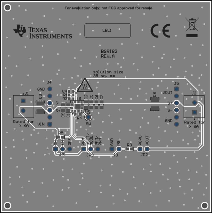 Mechanical Drawing - Texas Instruments TPSM8286xAA0xEVM Evaluation Modules (EVMs)