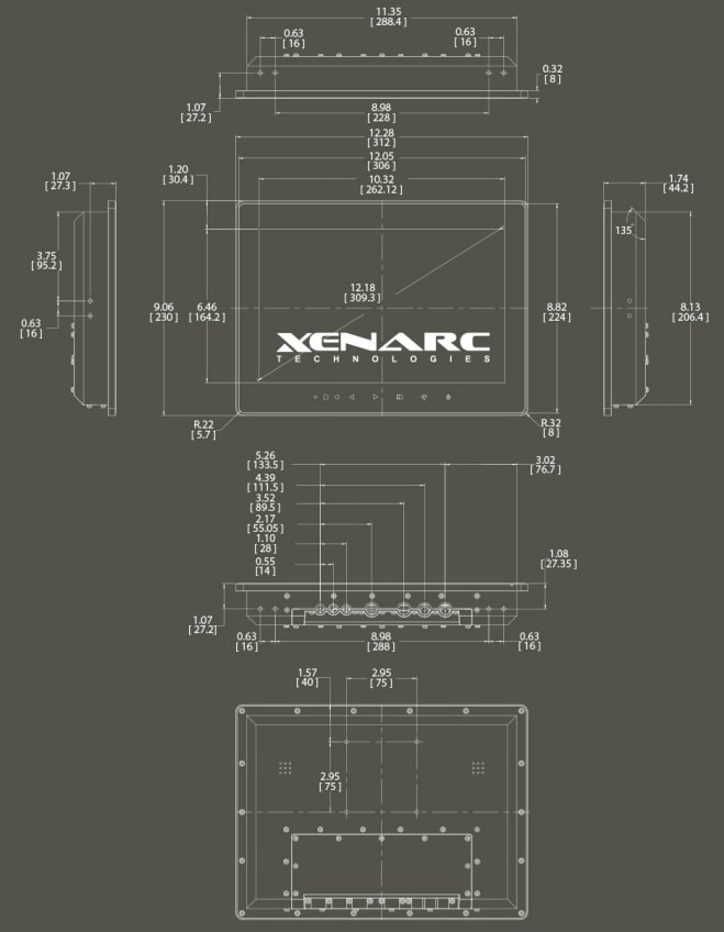 Xenarc 1219 Series 12.1” LCD Monitors