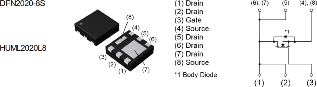 Schematic - ROHM Semiconductor RF4L070BG N-Channel Power MOSFET