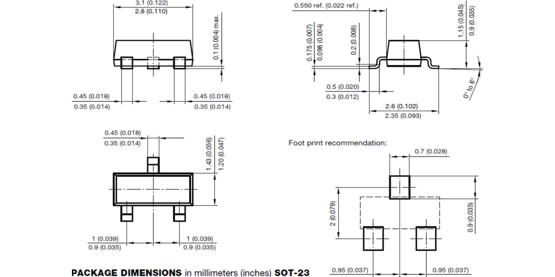 Mechanical Drawing - Vishay Semiconductors VCAN36A2-03G & VCAN36A2-03S ESD Protection Diodes