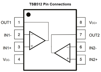 Schematic - STMicroelectronics TSB511, TSB512, TSB514 6MHz Operational Amplifiers