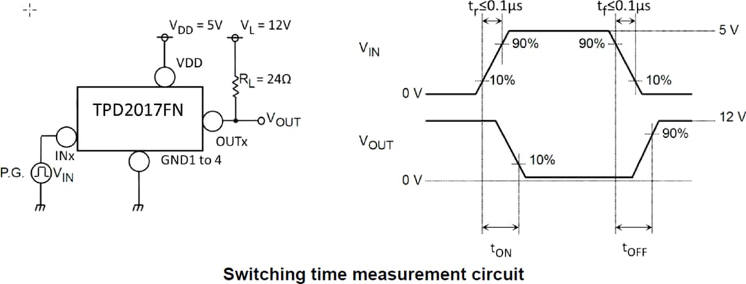 Application Circuit Diagram - Toshiba TPD2017FN Low-Side Intelligent Power Switch