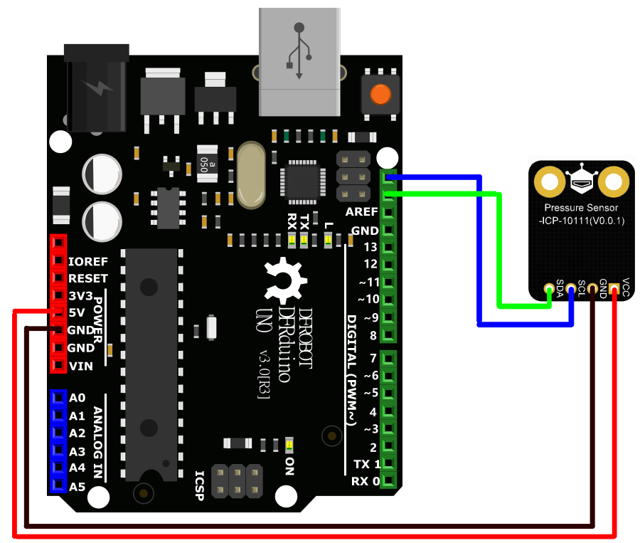 DFRobot Fermion ICP-10111 Pressure Sensor (Breakout)