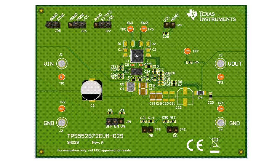 Texas Instruments TPS552872EVM Evaluation Module