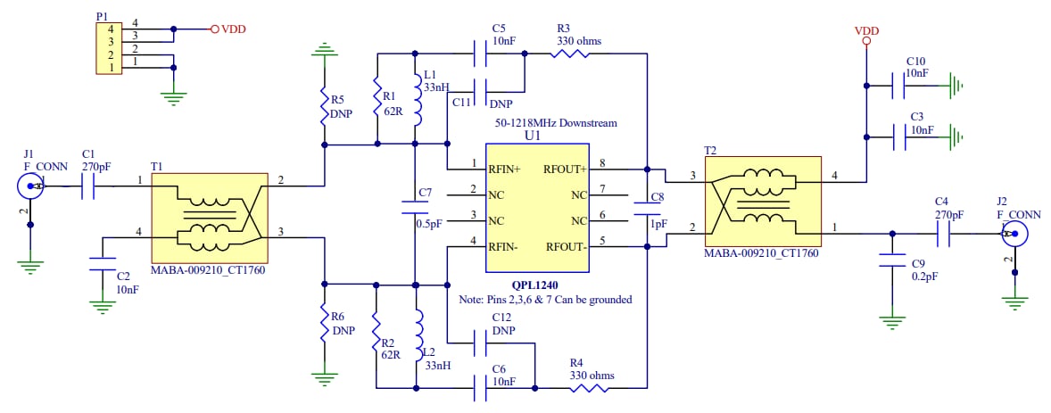 Schematic - Qorvo QPL1240EVB Evaluation Boards
