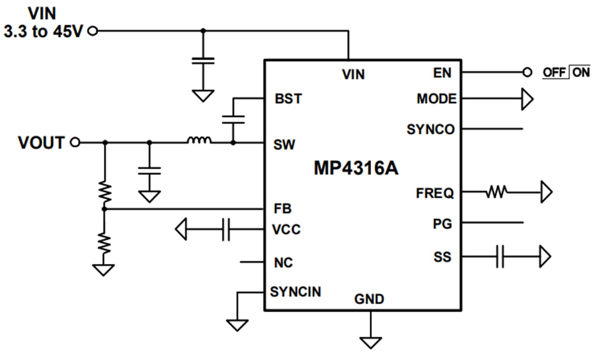 Monolithic Power Systems (MPS) MP4316A Synchronous Step-Down Converters