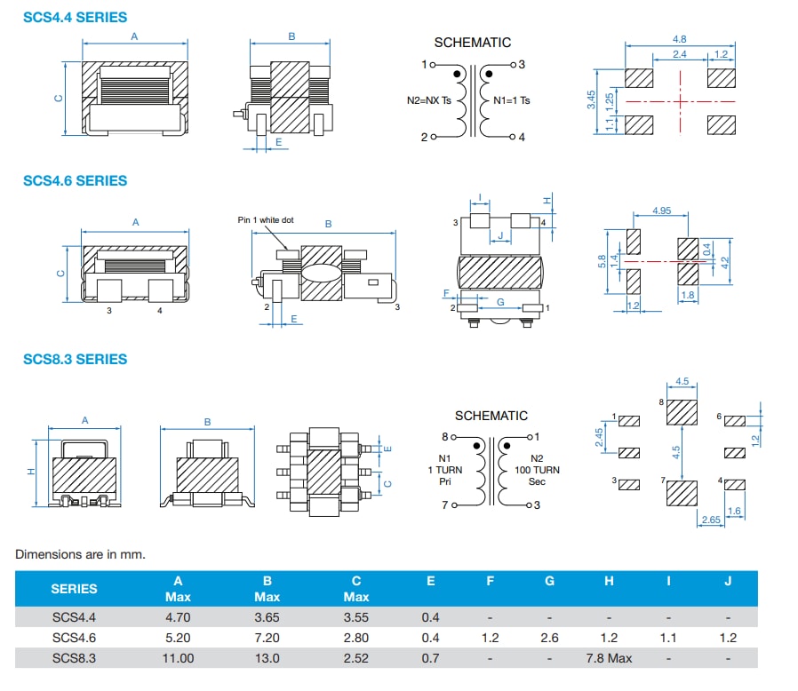 Signal Transformer / Bel SCS High-Frequency Current-Sensing Transformers