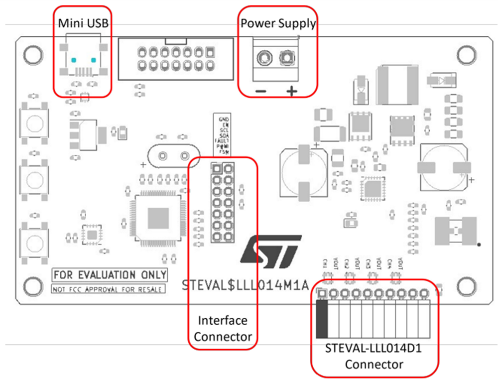 STMicroelectronics STEVAL-LLL014V1 Automotive LED Driver Eval Kit