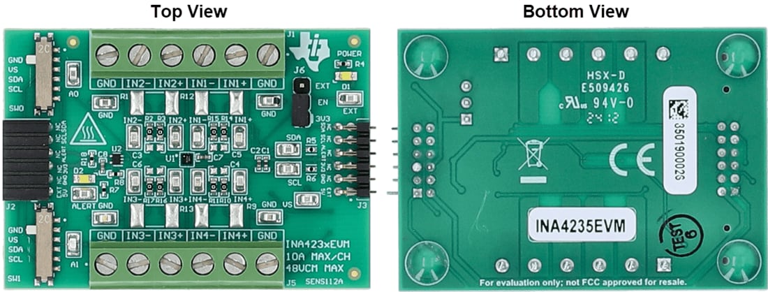 Mechanical Drawing - Texas Instruments INA423xEVM Evaluation Modules (EVMs)