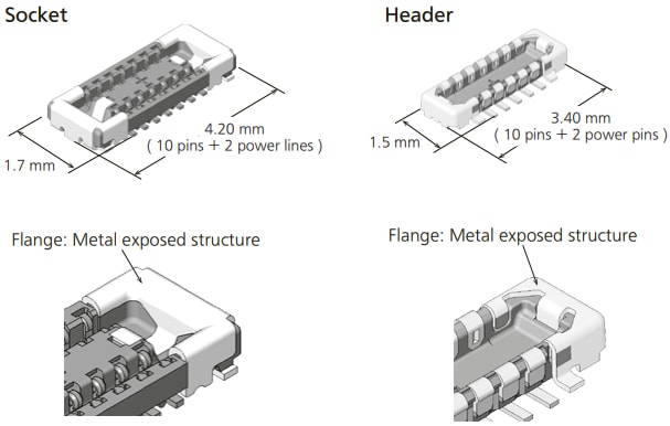 Mechanical Drawing - Panasonic Industrial Devices R35 High-Current Connectors