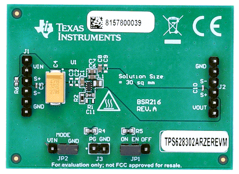 Texas Instruments TPS62830xRZEREVM Evaluation Modules
