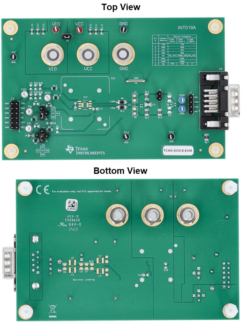 Mechanical Drawing - Texas Instruments TCAN-SOIC8-EVM Evaluation Module (EVM)