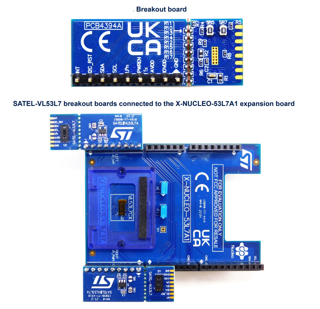 STMicroelectronics SATEL-VL53L7 Breakout Board