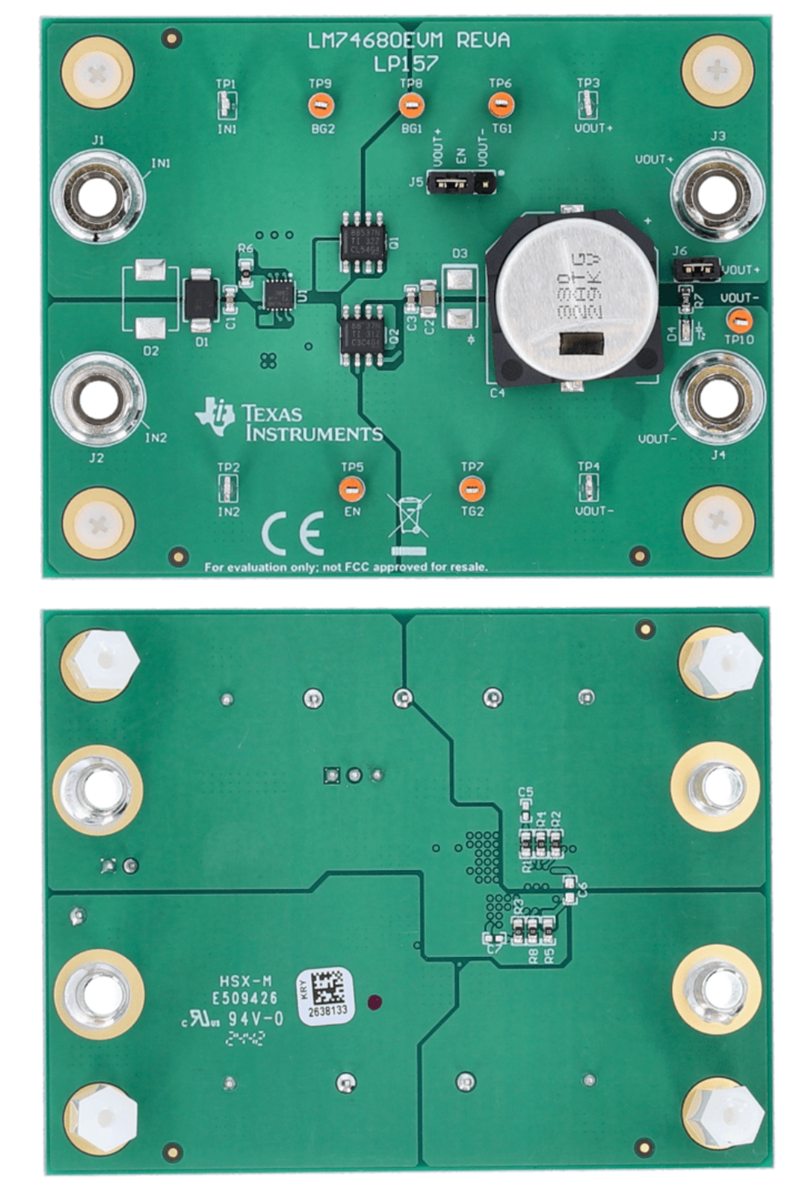Texas Instruments LM74680EVM Evaluation Module