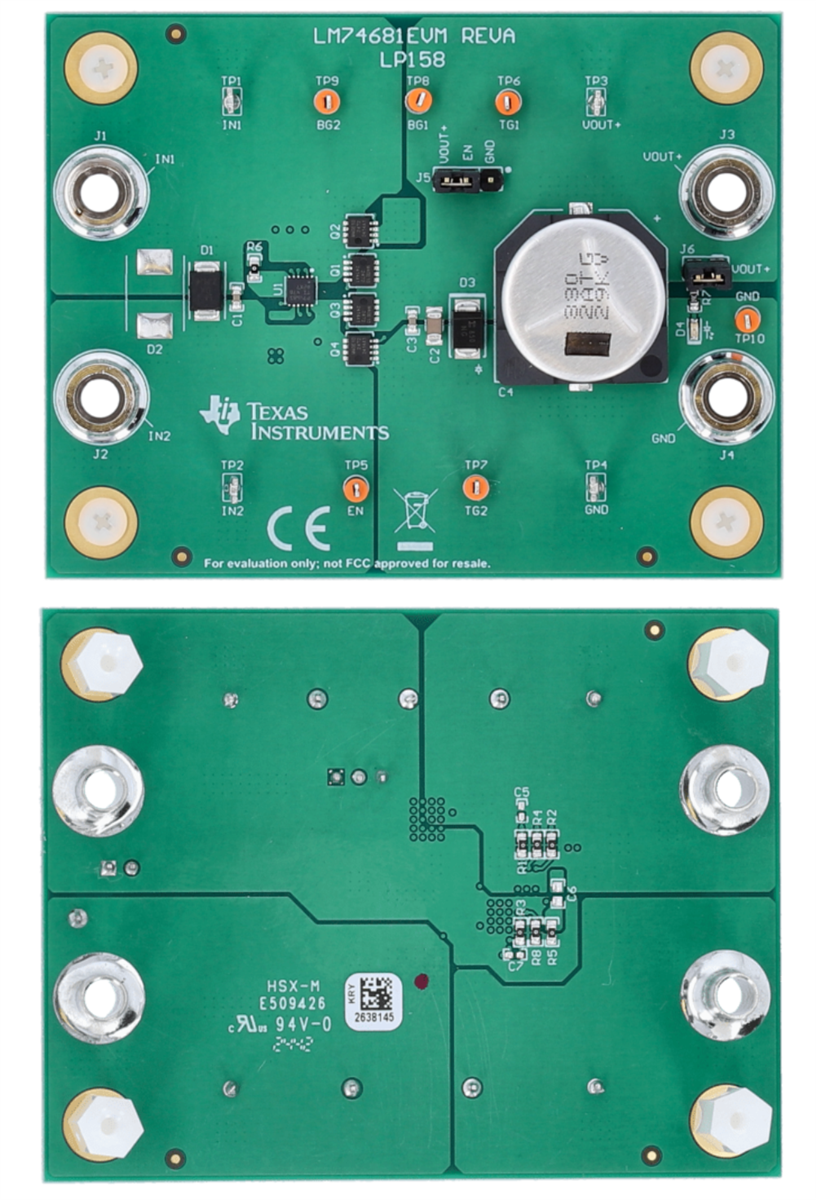 Texas Instruments LM74681EVM Evaluation Module