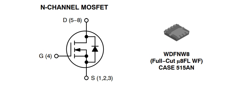Application Circuit Diagram - onsemi NVTFWS003N04XM MOSFETs