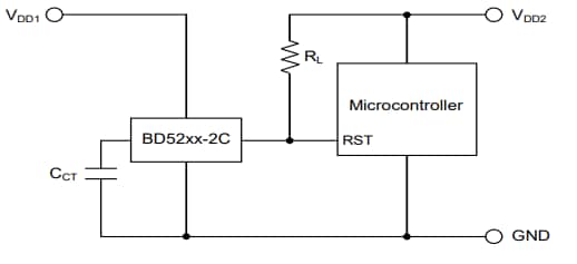 Application Circuit Diagram - ROHM Semiconductor BD5235G-2C Voltage Detector IC