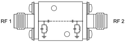 Application Circuit Diagram - Mini-Circuits ZABF-K7125+ Thin Film Coaxial Bandpass Filter