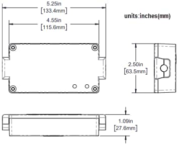 Mechanical Drawing - PolyPhaser IX Series Data Line Surge Protectors
