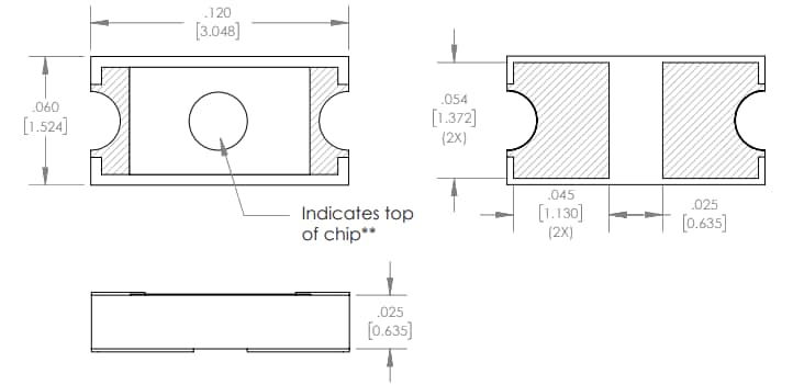 Mechanical Drawing - Vishay / Barry Industries REC Chip Resistors