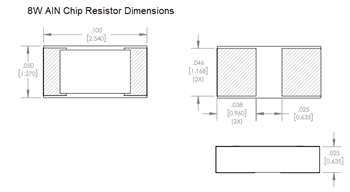 Mechanical Drawing - Vishay / Barry Industries RE Chip Resistors