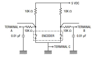 Application Circuit Diagram - Bourns PEC05 5mm Incremental Micro Encoders