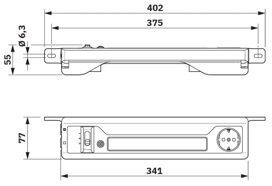 Mechanical Drawing - Phoenix Contact LED Enclosure Light